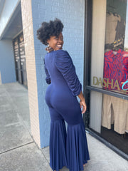 Navy Bell Jumpsuit