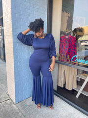 Navy Bell Jumpsuit