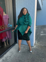 Hunter Sequin Peplum Dress