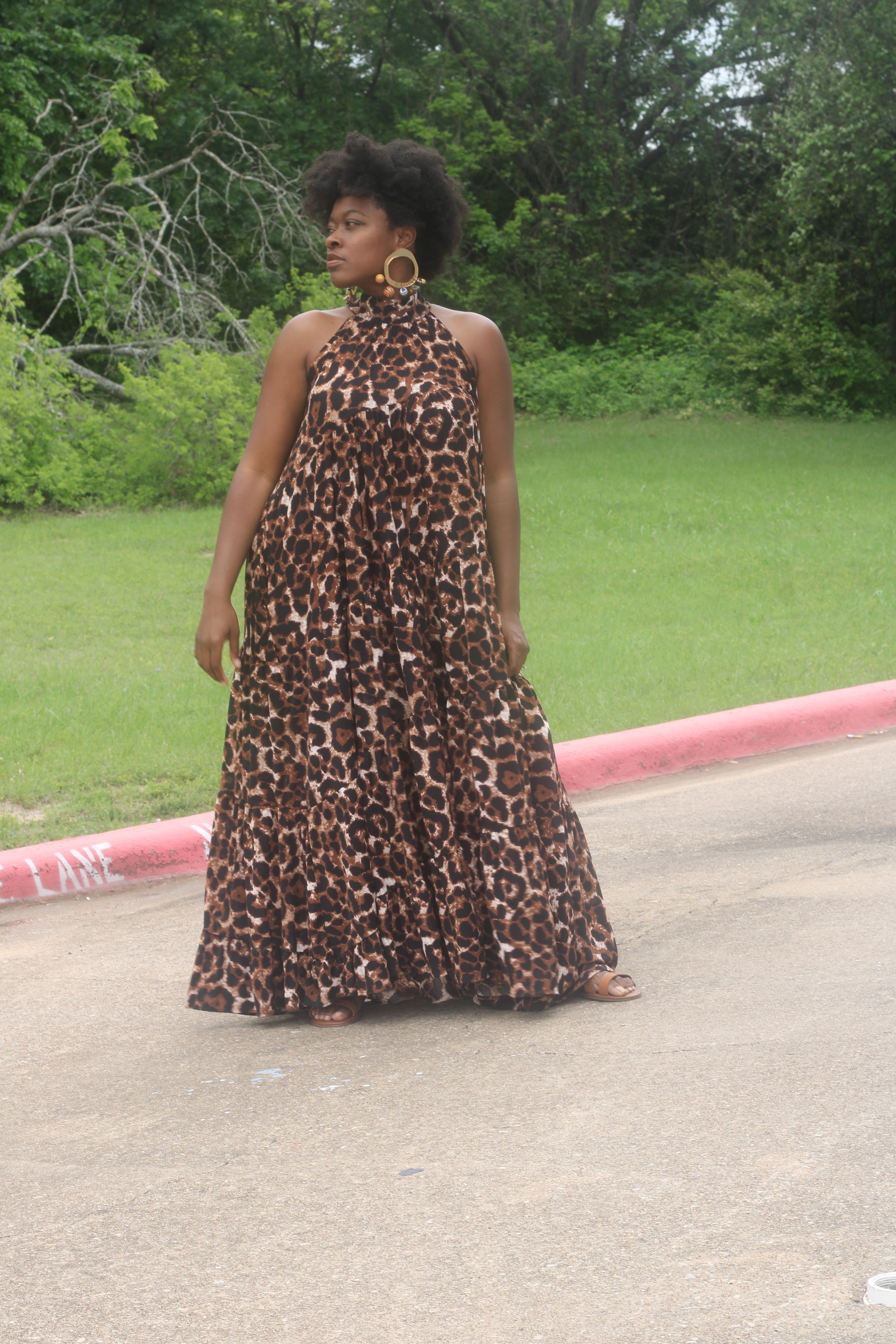 Cheetah Bell Maxi Dress The House of Dasha Cheetah Bell Maxi Dress The House of Dasha