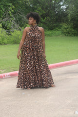 Cheetah Bell Maxi Dress