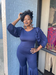 Navy Bell Jumpsuit