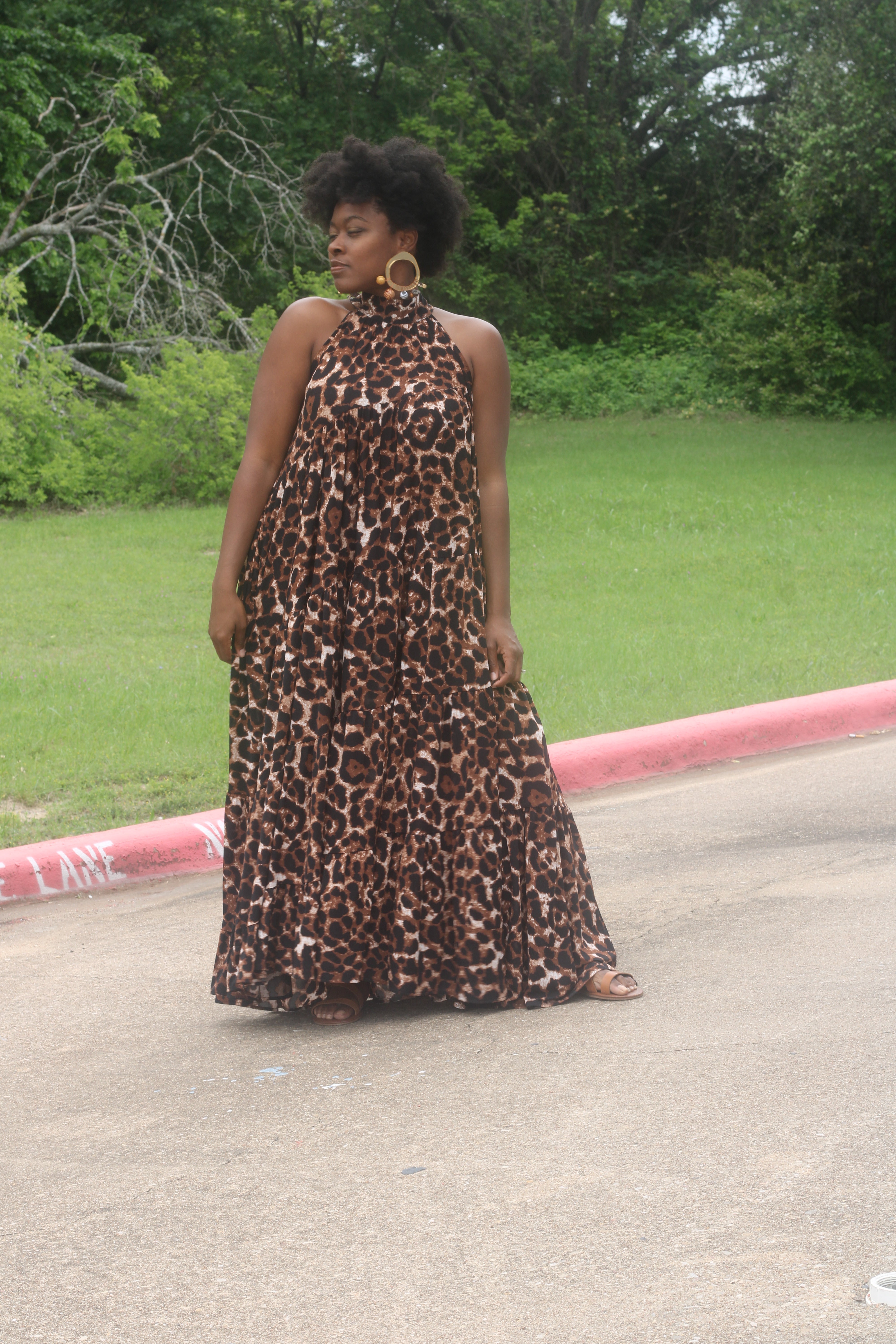 Cheetah Bell Maxi Dress The House of Dasha Cheetah Bell Maxi Dress The House of Dasha