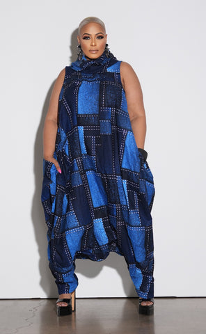 Denim Patch Jumpsuit