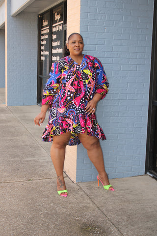 Ankara Tea Time Dress